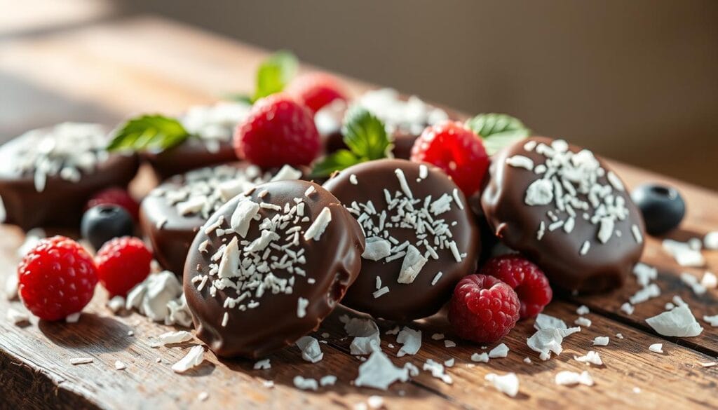 Noix de coco dans les snacks sains